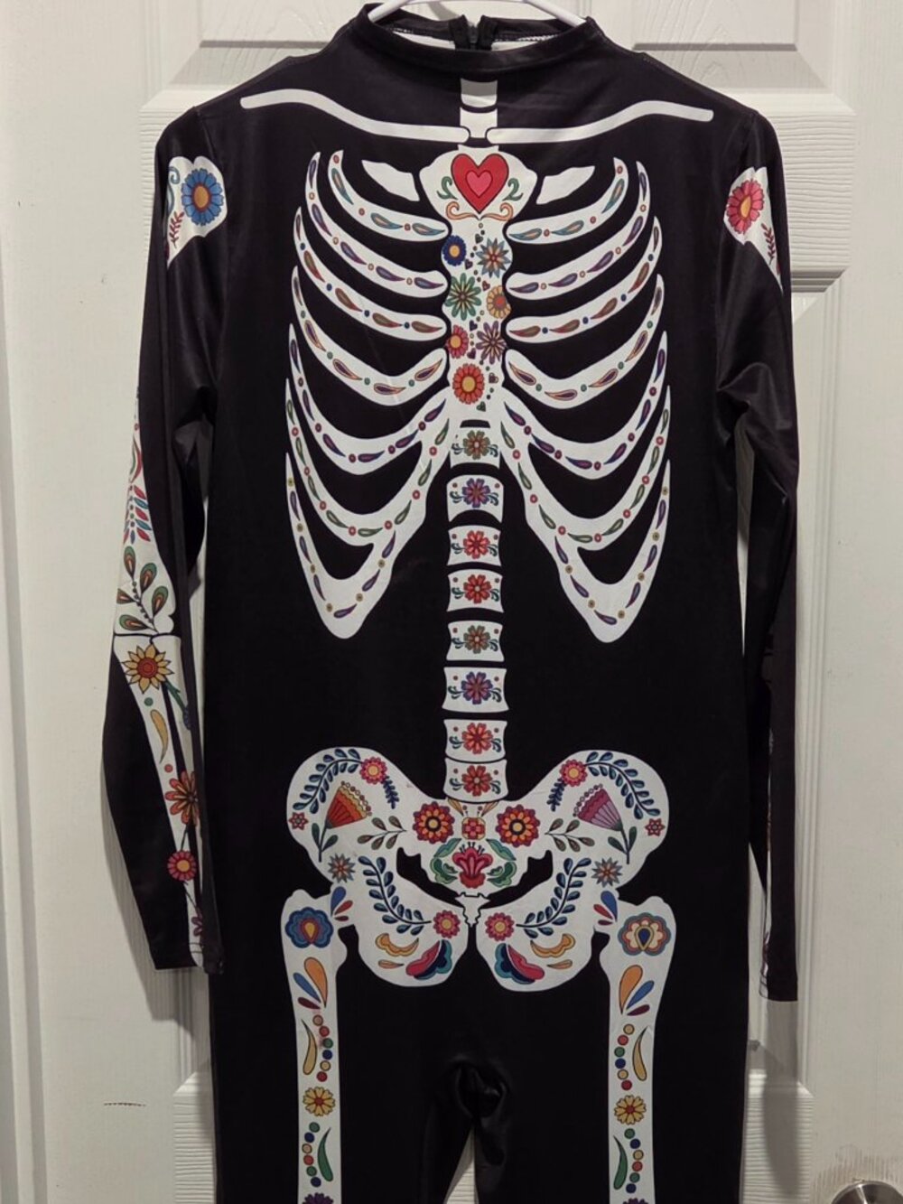 Day of the Dead Skeleton Jumpsuit – Día de los Muertos Costume size medium